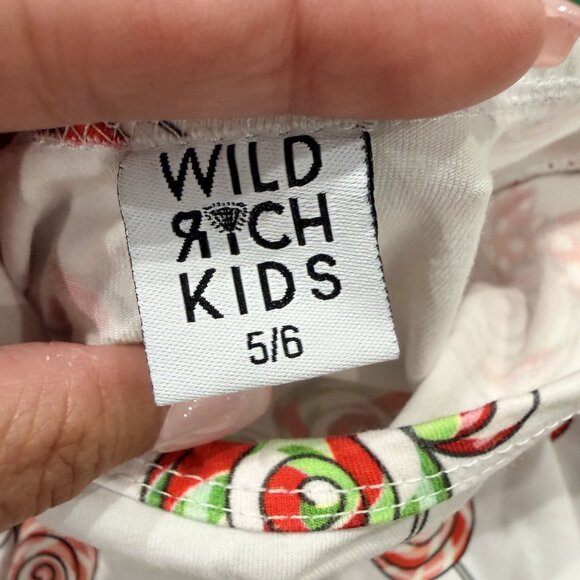 Wild Rich Kids Girls 5/6 Holiday Christmas Mickey Minnie Lollipop Twirl Dress - Picture 3 of 4